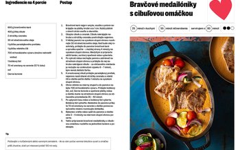 Bravčové medailóniky s cibuľovou omáčkou