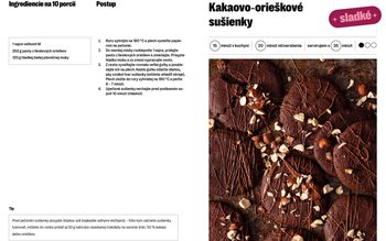 Kakaovo‑orieškové sušienky